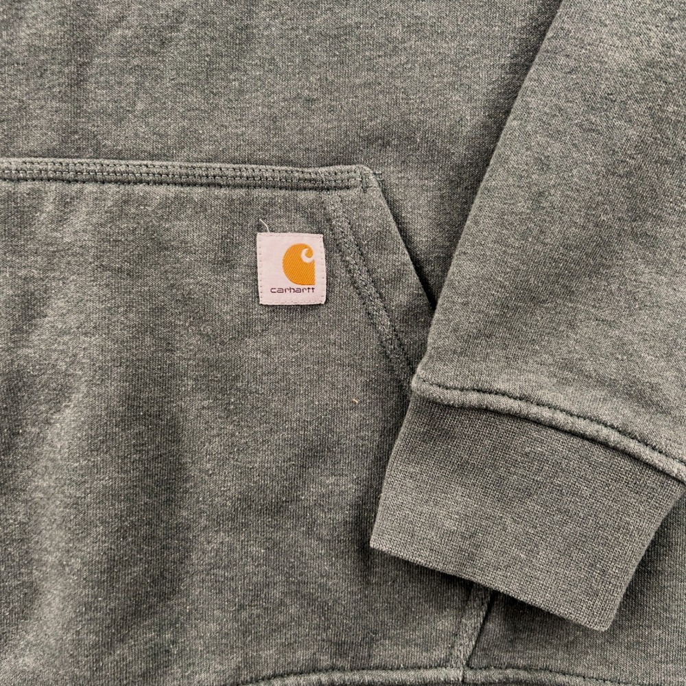 Carhartt Women's 2X Relaxed Fit Midweight C Logo Graphic Sweatshirt Green - Picture 4 of 10